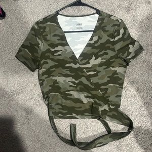 camo wrap top